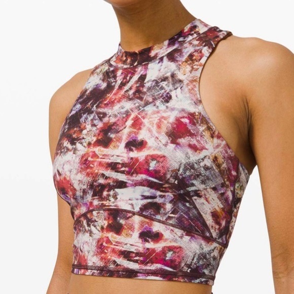 lululemon athletica Other - LULULEMON Wunder Train Urbantricity Long Line High Neck Cropped Tank